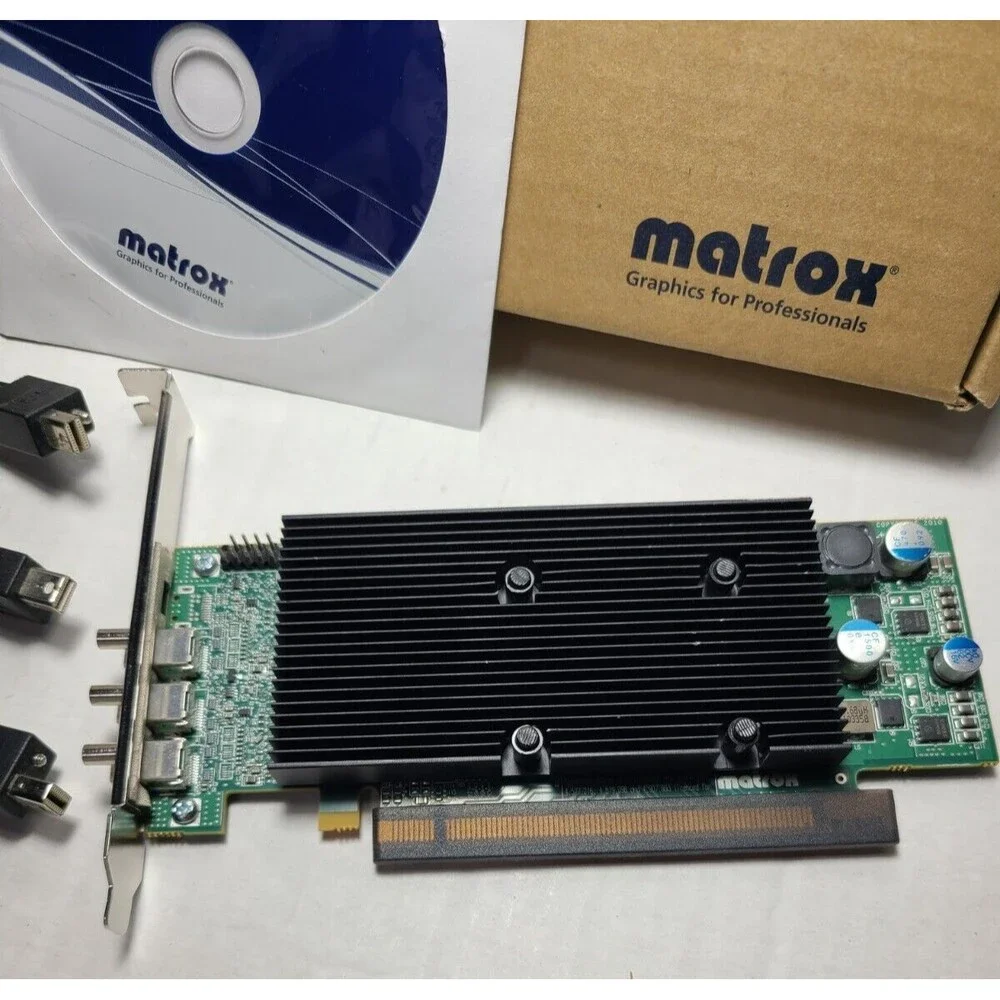 Matrox M9138-E1024LAF Graphic Display Card 1gig w/Box M9138 Low-Profile PCIe x16